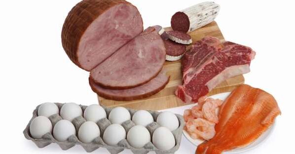 produtos para o menú de dieta proteica